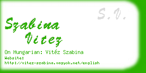 szabina vitez business card