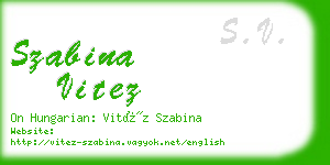 szabina vitez business card